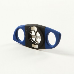 Passatore Zigarrenabschneider Kunststoff Blau Chrom mit Ablage